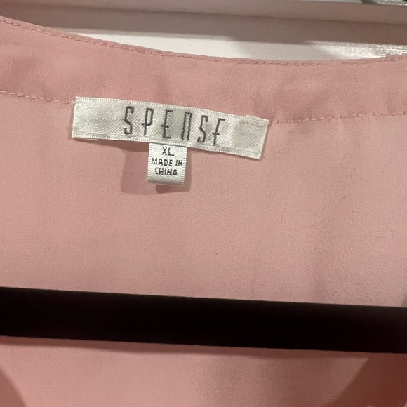 Spense tie front pink long sleeved top - Picture 2 of 4